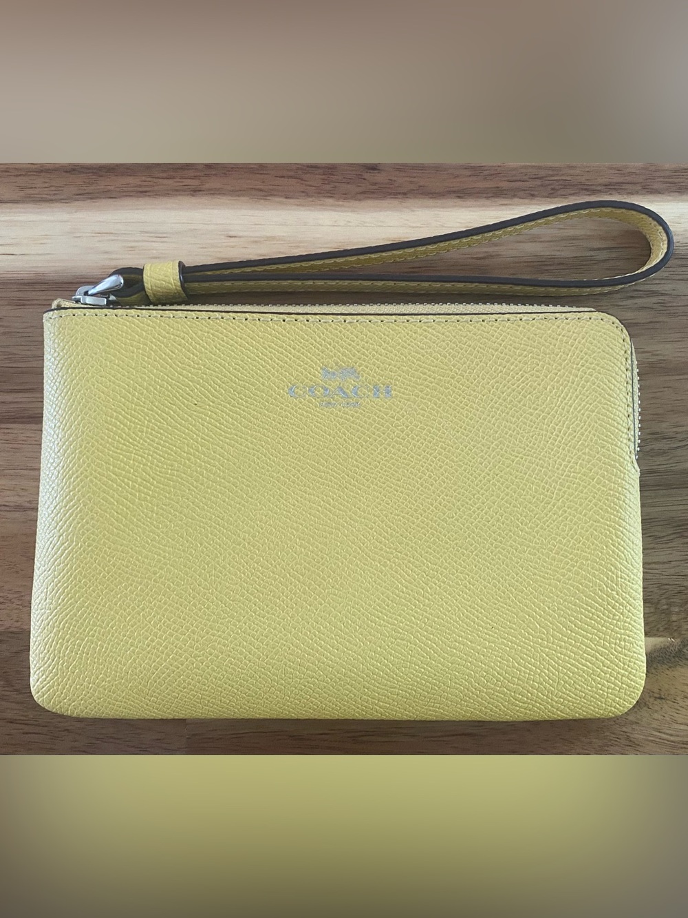 Coach Corner Zip Wristlet